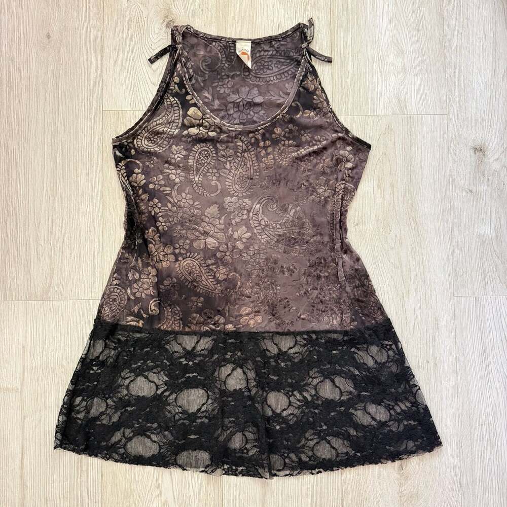 Y2K Velvet Lace Tank
